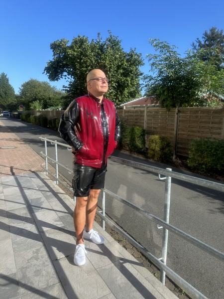 Latex Herren College Jacke